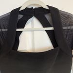 Vtg Moda International Mini Dress Sz XS Black Bodycon Mesh LBD Cocktails Party Photo 3