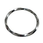 Silver Tone Bangle Bracelet, swirl pattern, feminine, boho, dressy, wedding Photo 4