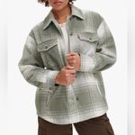 Levi's Levi’s Quilted Plaid Shacket Jacket Wool Blend XL Agave Gray NWT Photo 9