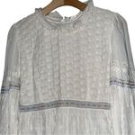 Love Shack Fancy  Women’s Size 4 White Jullian Eyelet Long Sleeve Mini Dress Photo 8