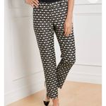 Talbots Black Off White Hampshire Jacquard Butterfly Polka Dot Ankle Length Pant Photo 11