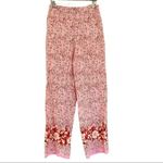 ZARA  Linen Blend Paisley Floral Printed Pull On Wide Leg Trousers Size L NEW Photo 3