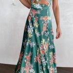 MIDI Dress Floral Green Size 8 Photo 2