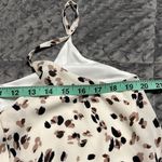 Adrienne  medium women’s sleeveless knee length creme dress animal print lined Photo 5