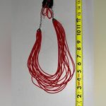 Paparazzi NWT  Red Seed Bead Beaded Necklace & Earrings Set Photo 1