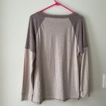 Womens Long Sleeve Over Sized Sweatshirt Size M Tan Size M Photo 5