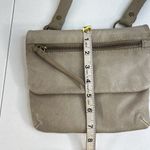 ALLSAINTS Spitalfields Hera Crossbody Bag Leather Distressed Gray Adjustable Photo 12