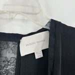Brochu Walker  Womens Black Silk Top Sheer Lace Back Short Sleeve Size XS Photo 7