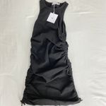 Adika Black Ruched Dress Photo 1