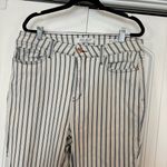Judy Blue  White And Blue Stripe Super Flare Jeans Size 15/32 Photo 0