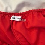 Day and Moon Red Ruffle Tie Back Poplin Dress Size M Photo 3