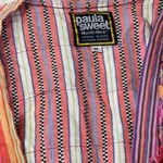 Vintage Paula Sweet 90s Plaid Bandana Rag Striped Muslin Mink Jacket Size Medium Pink Photo 1