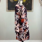 Nine West  Womens Pink Purple Floral Long Sleeve Shift Dress Size 12 Photo 2