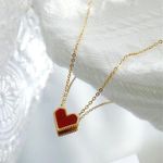 Adjustable Love Heart Pendant Necklace for Women Gold Photo 2