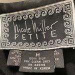 Nicole Miller VTG 90s Petite Black Multicolored Alize Graphic Silk Vest - M Photo 5