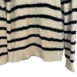 Bailey 44 Sundry Stripes Mock Neck Cozy Sweater in Oyster Fuzzy Size Small Photo 6