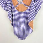 J.Crew Plunge One-Piece Swimsuit in Gingham Purple Plus Size 22 EUC Photo 8