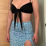 Blue Life Mini floral luna print side slit skirt Photo 1