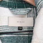 BLANK NYC Plaid Long Belted Shirt Jacket Shacket Green White Women's XS Photo 7