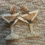 Beaded Cocktail earrings Gold Photo 0