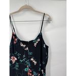 Banana Republic Floral Ruffle Midi Dress Women 14 Black Bohemian Preppy Peasant Photo 10