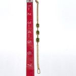 Vintage Jade Bracelet on Gold Filled chain Green Photo 3