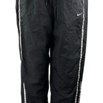 Nike Women's Black High Rise Striped Running Athletic Jogger Sweat Pants Size M Photo 0