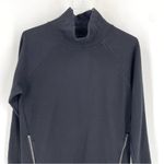 Athleta Cozy Karma Side Zip Black Funnel Neck Sweatshirt Photo 3