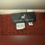 Peruvian Connection  Alpaca Sweater Pocket Rust Size Medium Photo 9