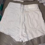 ZARA  white high rise distressed jean shorts size 2 a40 Photo 4