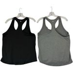 Yogalicious Racerback Tank Tops Black Grey Athletic Workout Fitness sz M 2 Pack Photo 3
