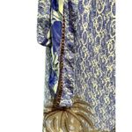 Iris Impressions Silk Blend Reversible Wrap Skirt Size L Beach Travel Handmade Blue Size L Photo 3