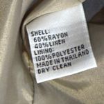 Talbots Y2K Linen Blend Pinstripe Two Piece Skirt Suit Set Women’s 8 Beige Photo 10