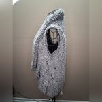 cupio  Black Textured Fabric Cozy Gray Sherpa Vest Photo 2