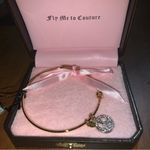 Juicy Couture Retro  Pam & Gela silver Crystal Gold Hardware Wish Bangle Bracelet Photo 1