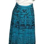  Turquoise Skirt Aztec Tribal Inspired Print Chicos Size 0 US Small Photo 0