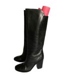 EUC Sigerson Morrison Chessa Black Knee‑High Leather Heeled Boots Elegant Sz 9.5 Photo 2