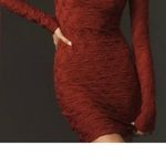 Maeve NWT Anthropologie  Burgundy Long-Sleeve Scrunch Textured Mini Dress Size XS. Photo 1