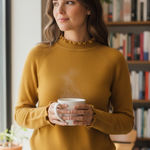 Garnet Hill  100% Cashmere Goldenrod Mustard Yellow Knit Sweater Size XS Photo 0