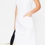 Boden Tamara Sleeveless Boat Neck White Cotton Chino Woven Dress Size 12 Long Photo 1