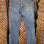 Farmhouse Frocks Appliqué Patchwork Jeans Size 5 Blue Photo 2