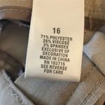 Dress Barn : Tan Khaki Cropped Pants- with buttons on side of pants- slim leg- 16 Photo 2