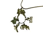 Unique Vintage Rare Vintage Texicana Pride Charm Necklace Western Southern Long Gold Chain Photo 3