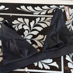 SKIMS  Elegant Black Triangle Bralette Swimming Bikini Top Photo 0