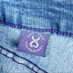 NYDJ Skinny Fit Blue Denim Jeans Snakeskin Fish Scale Print Women's Size 6 Photo 8