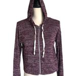 American Eagle AEO Cropped Purple Light Weight Zip Up Sweatshirt With Hoodie Size XS Photo 0