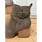 Kork-Ease Korks Women's Shyla Block Heel Bootie Taupe Faux Leather 10 NWOB Buckle Strap Photo 4