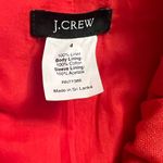 J.Crew Linen Orange One Button Bell Sleeve Jacket Size 4 Photo 6