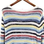 cj banks Women’s Colorful Striped Cotton Knit Sweater Top Photo 3