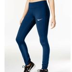Nike Deep Blue Active Power Epic Run Tight Fit Side Pockets Running Tights M Photo 0
